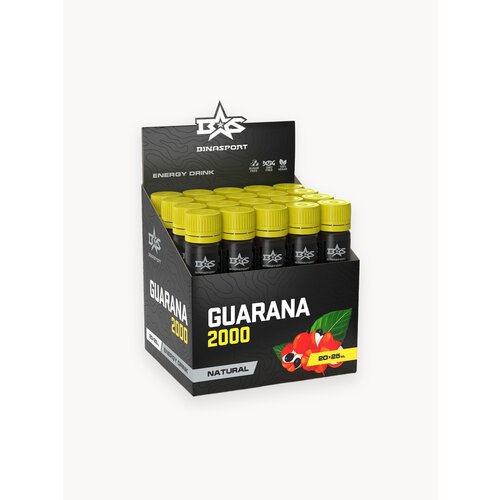 Энергетик гуарана 20 фл, 25 мл с натуральным вкусом/Binasport 