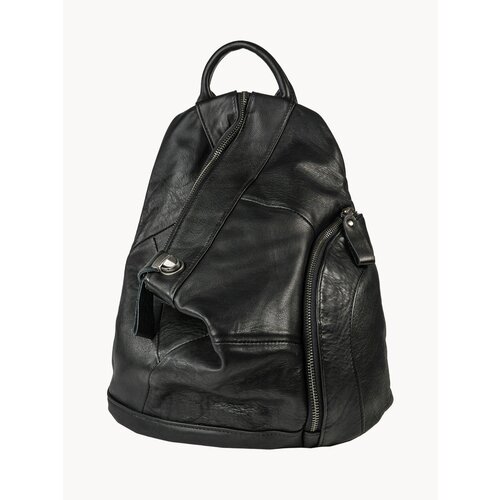 Рюкзак женский повседневный CAPRI из натуральной кожи черный