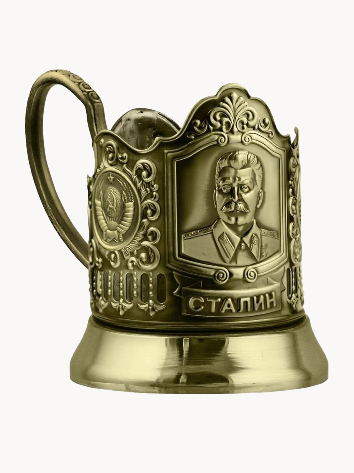 Подстаканник латунный 'Сталин'