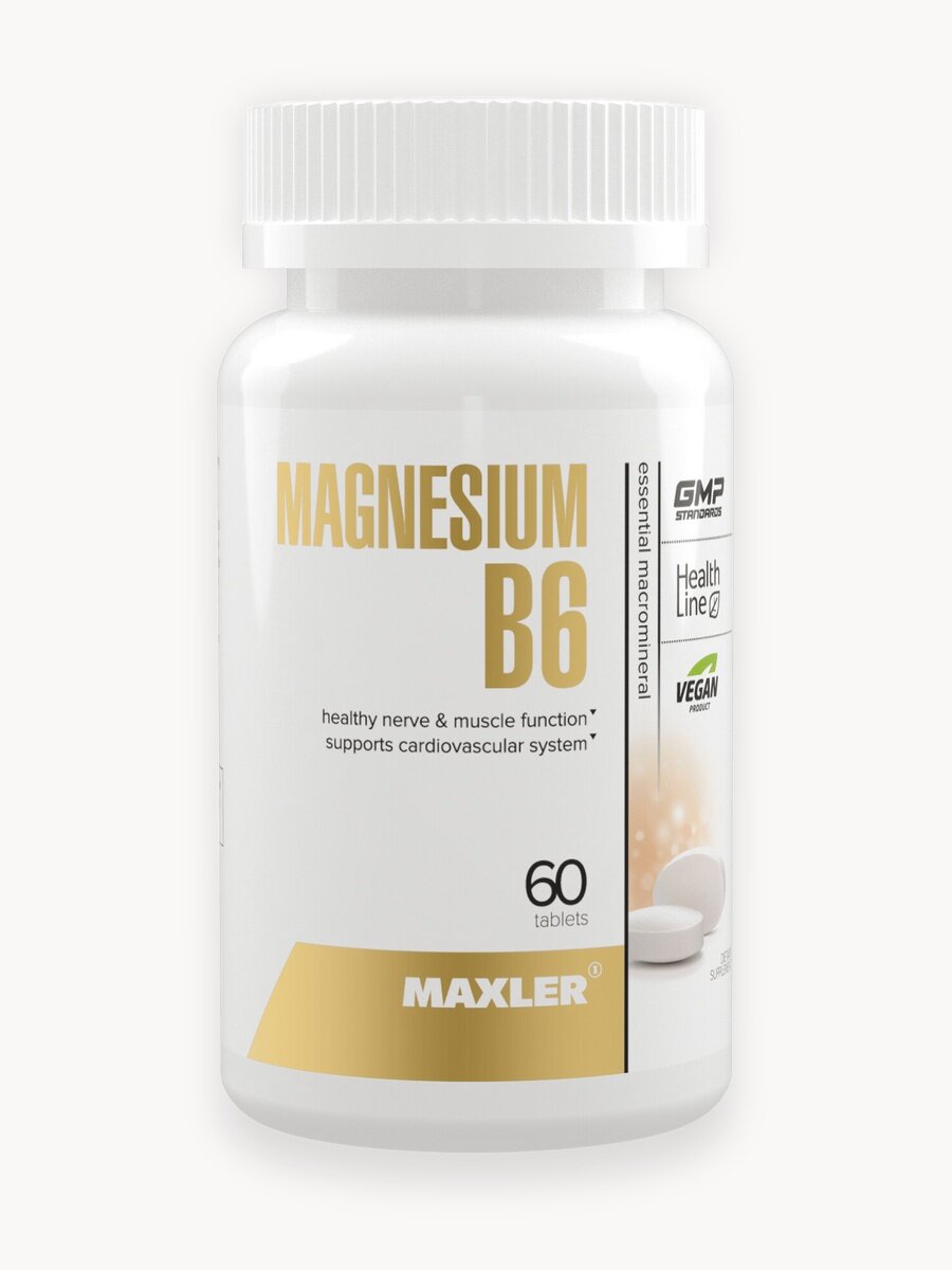 Витаминно-минеральный комплекс Магний В6 Maxler Magnesium B6, 60 таблеток