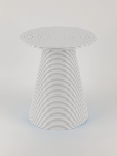 Изображение товара Журнальный столик из переработанного пластика, 3D печать, цвет - белый