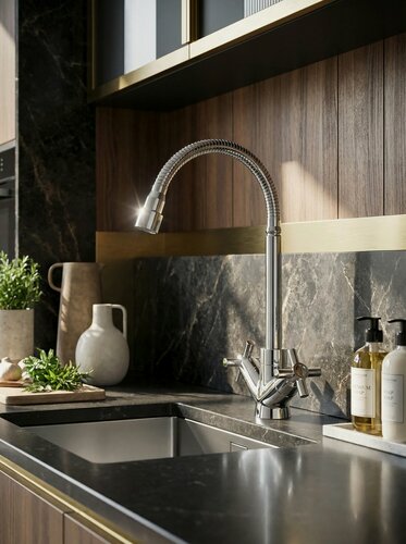 Изображение товара Смеситель для кухни с гибкий изливом "Dive" , артикул DV519flex