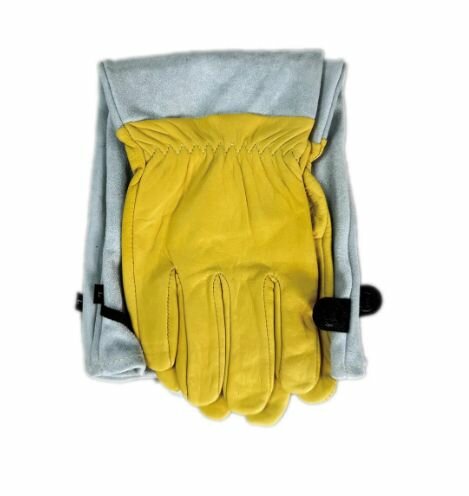 Перчатки кожаные удлиненные Gl24036 размер L цвет желтый