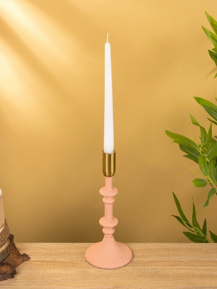 Подсвечник Sima-land Пудровый, на 1 свечу, 10х10х26 см