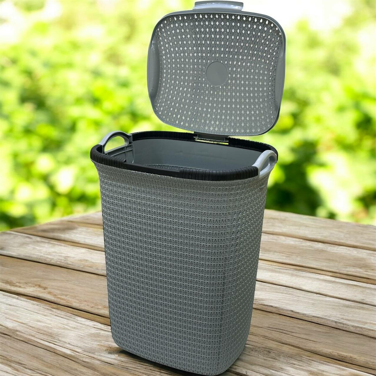 Корзина для хранения одежды и белья – вместительная, прочная, 60 литров, для дома, ванной комнаты и спальни