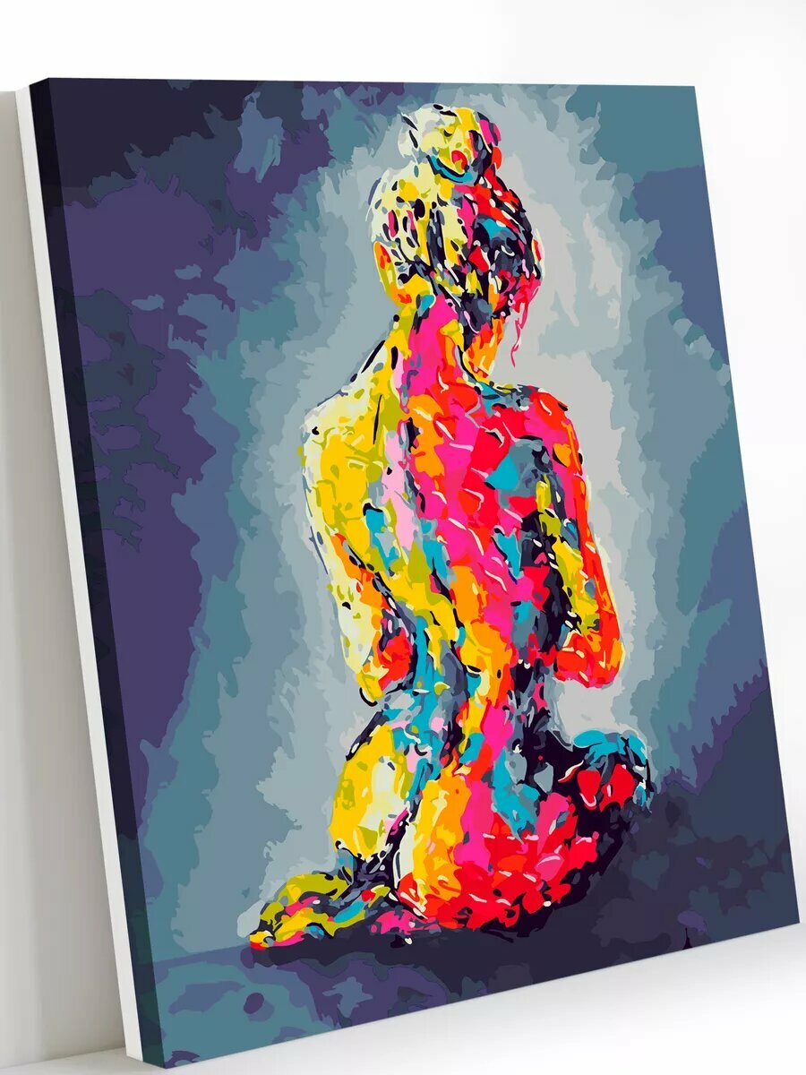 Картина по номерам на холсте с подрамником 40х50 см Изящная фигура