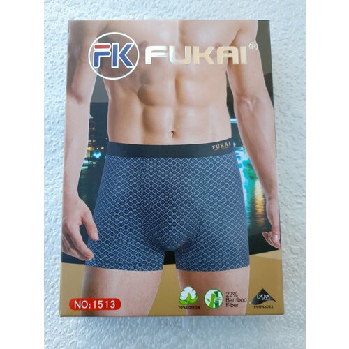 фото Трусы fukai, комплект из 2 шт., размер xl, темно-синий/темно-серый/серый