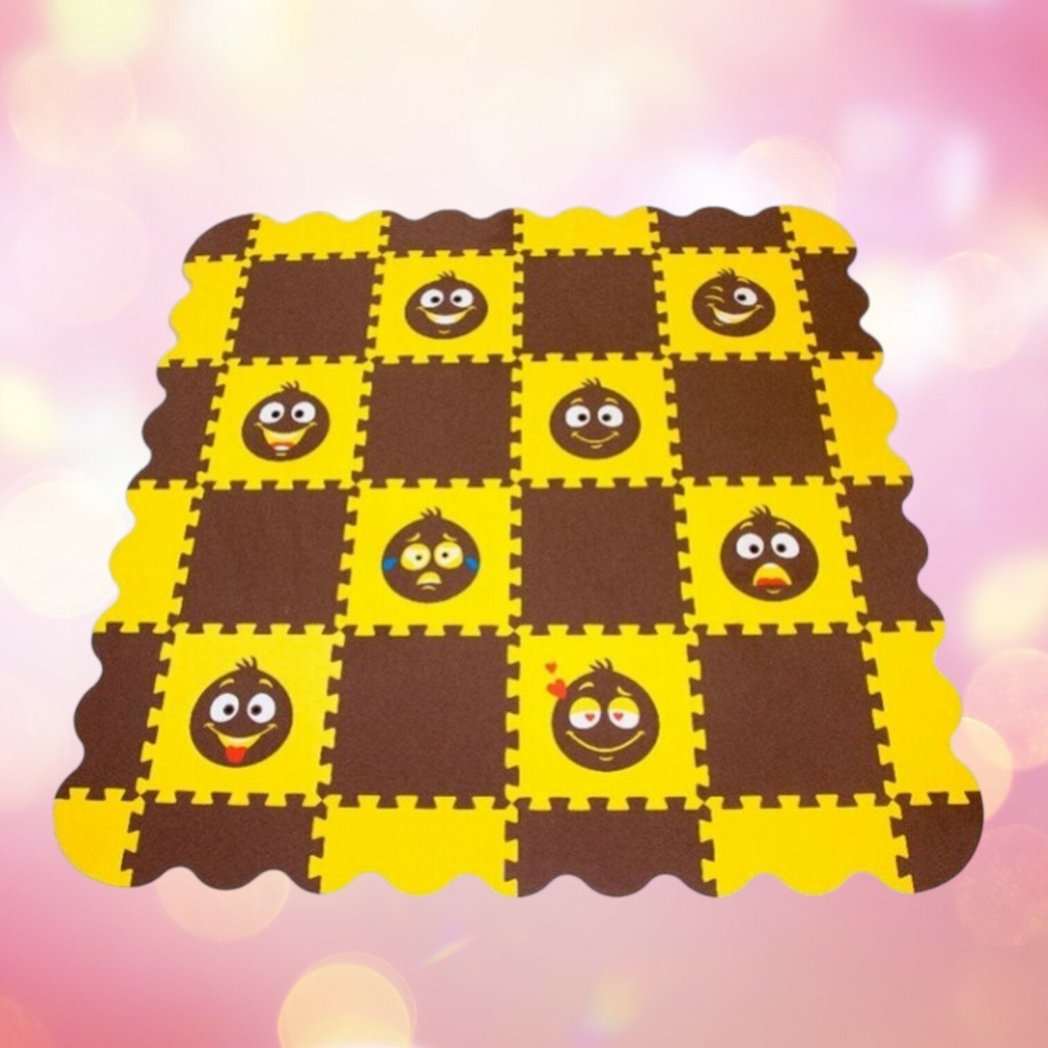 Коврик-пазл детский "Смайлики" 33МП2,7/С, для детей от 3 до 7 лет