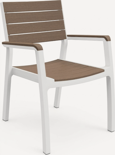 Изображение товара Стул c подлокотниками Keter Гармония (Harmony armchair) белый-капучино