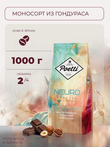 Изображение товара Кофе в зернах Poetti Neuro Special Edition Honduras, арабика, 1 кг