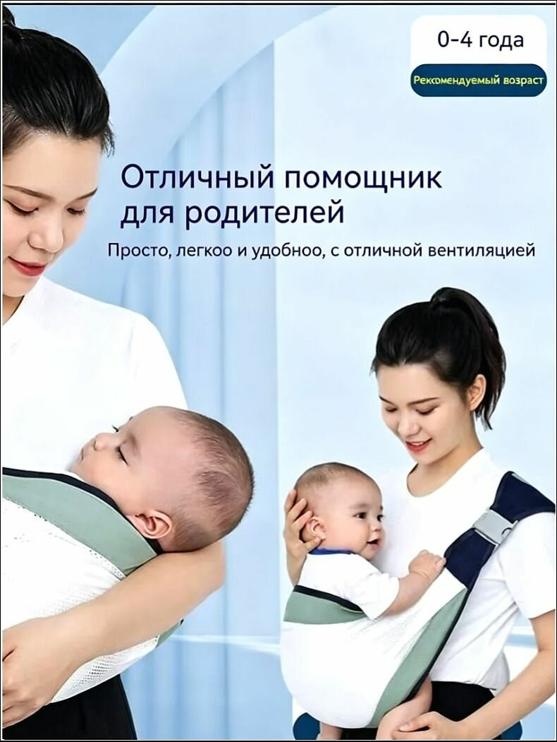 Рюкзак-детский переносчик для младенцев 0-4 лет: удобный, легкий, дышащий (лучший помощник маме) с рождения