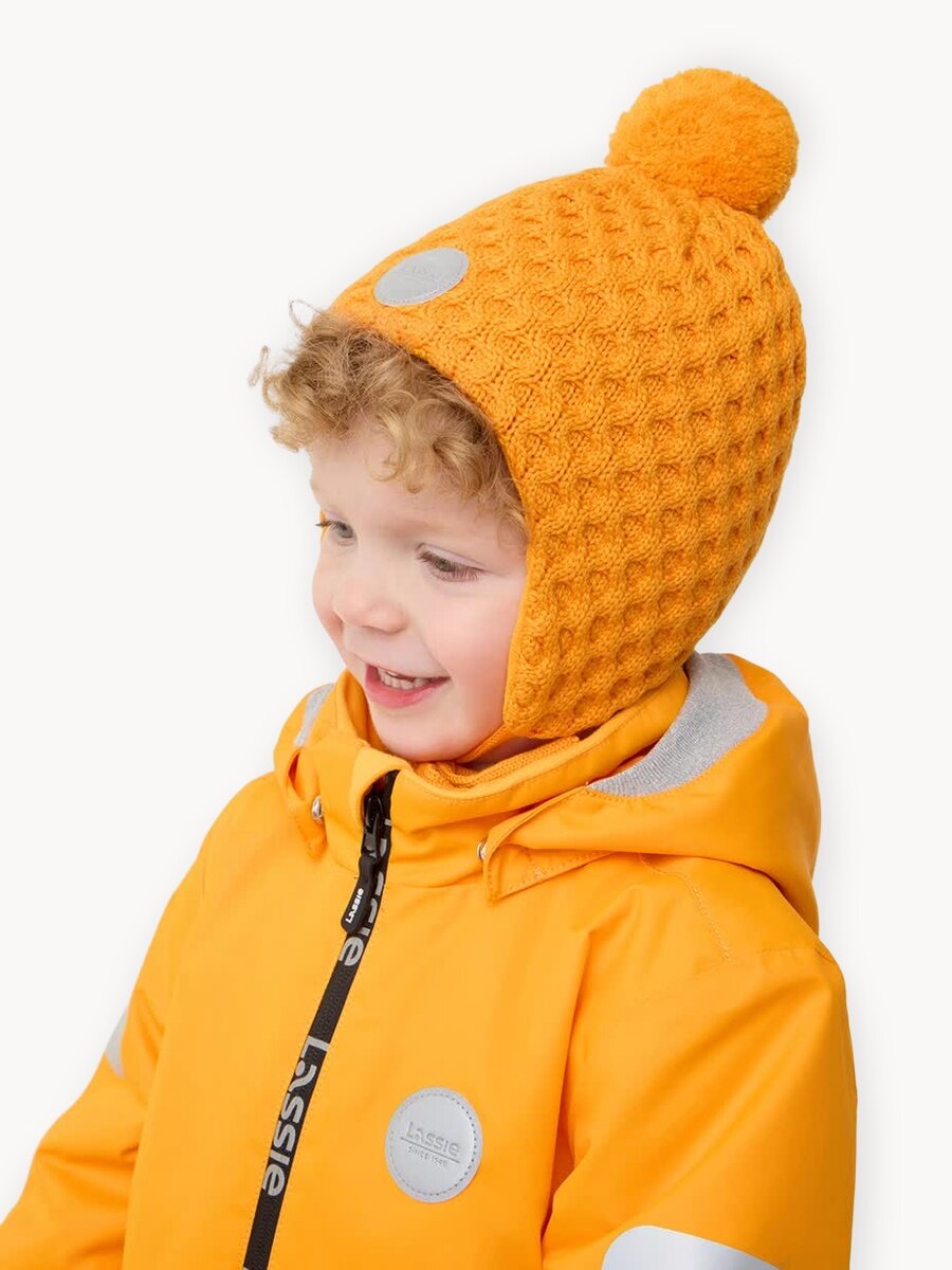 Шапка Lassie Paaryna для детей, размер 46, желтый