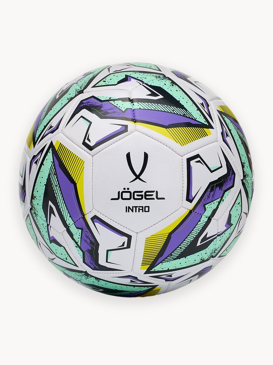 Мяч футбольный любительский Jogel Intro, размер 3, цвет белый/желтый/мятный