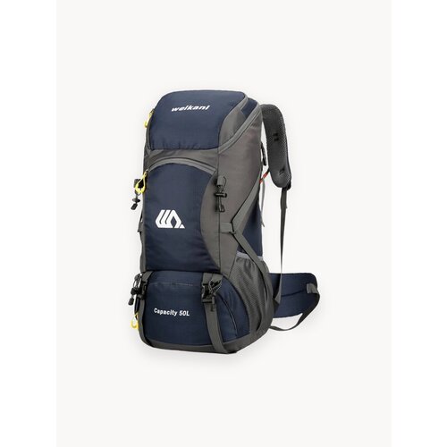 Трекинговый туристический рюкзак Weikani из водонепроницаемой ткани для путешествий, походов, кемпинга 50 литров цвет синий