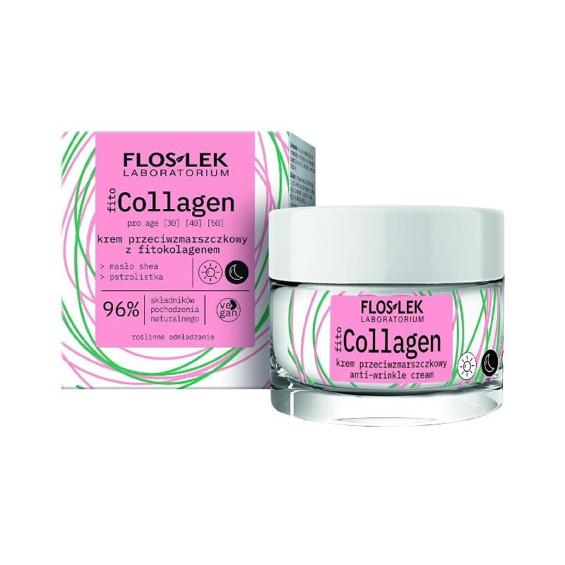 Крем для ухода за кожей Floslek Fito Collagen против морщин с фитоколлагеном на день и ночь, 30 мл