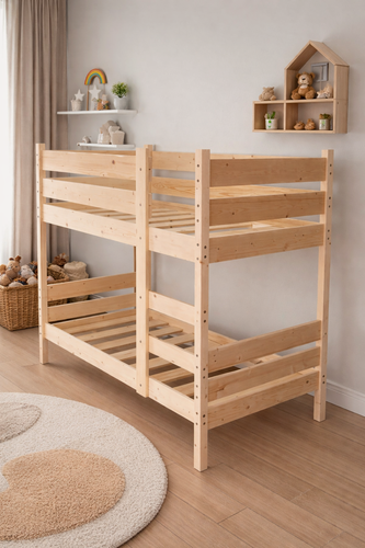 Изображение товара Двухъярусная кровать из натурального дерева 90х200 "Фабрика доступной мебели"