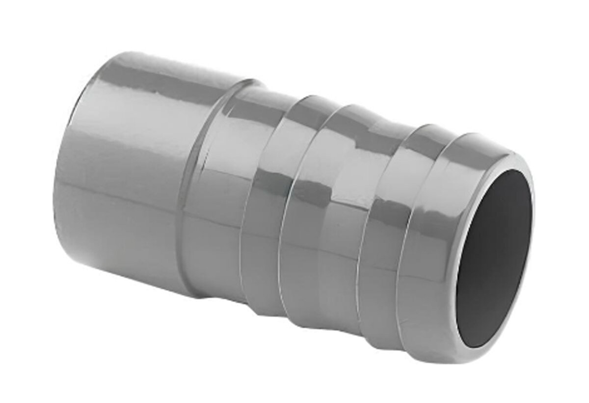 Переход на шланг (штуцер) под вклейку д.50х38 (Европа) / Адаптер шланговый ПВХ