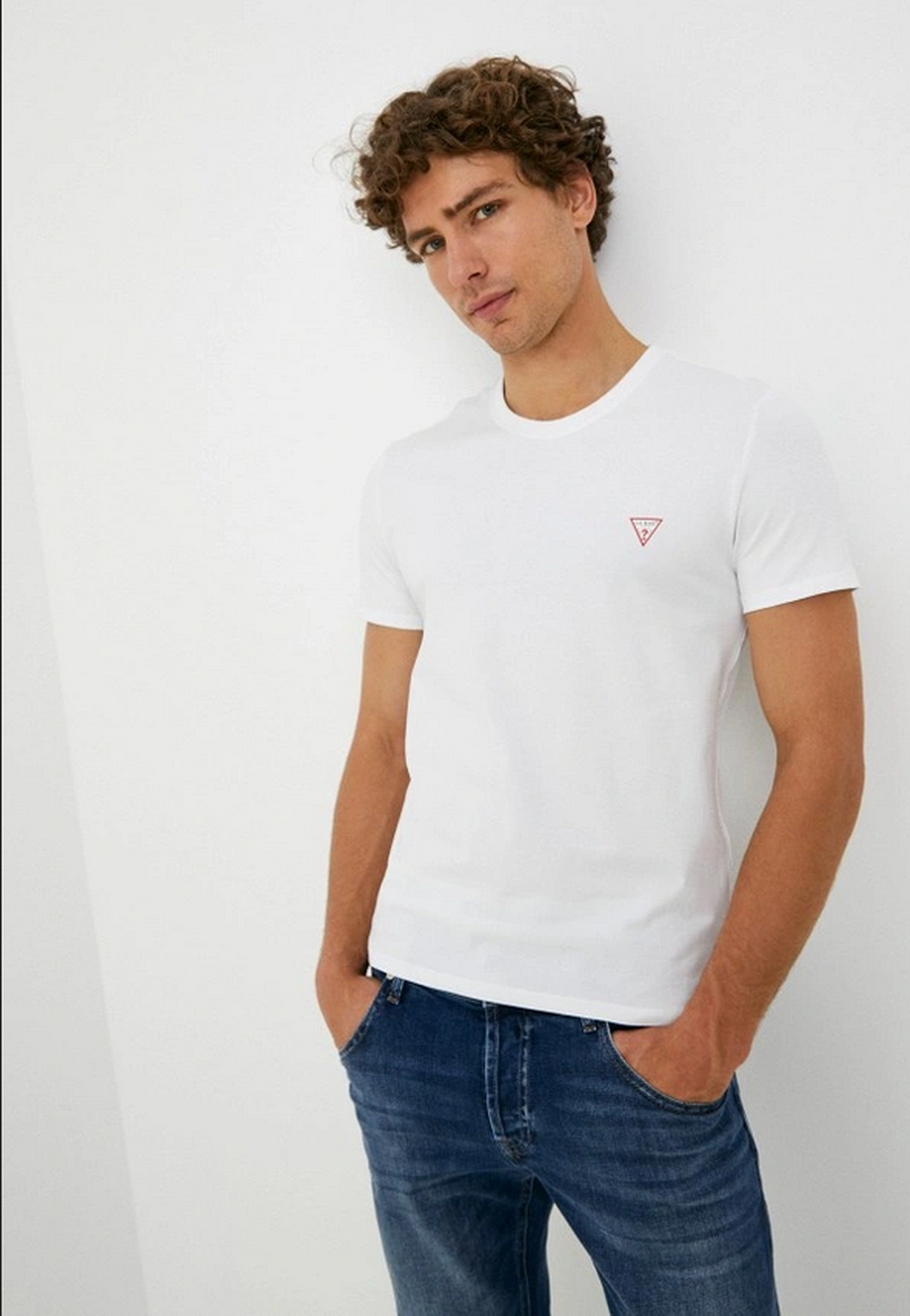 Футболка GUESS CN SS Core Tee Str, размер XL, белый — фото 1