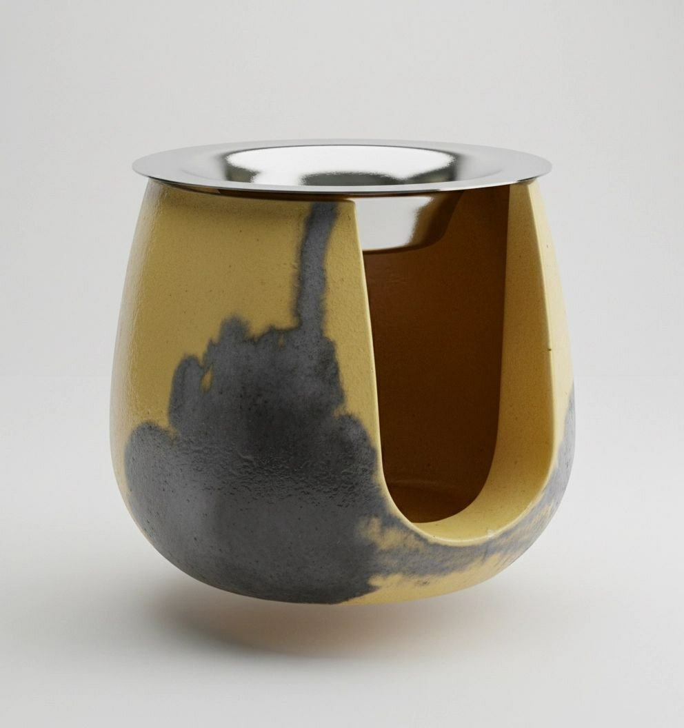 Набор аромалампа, с подсвечником и свечой, аромат весенней свежести, твердый воск, 20 г