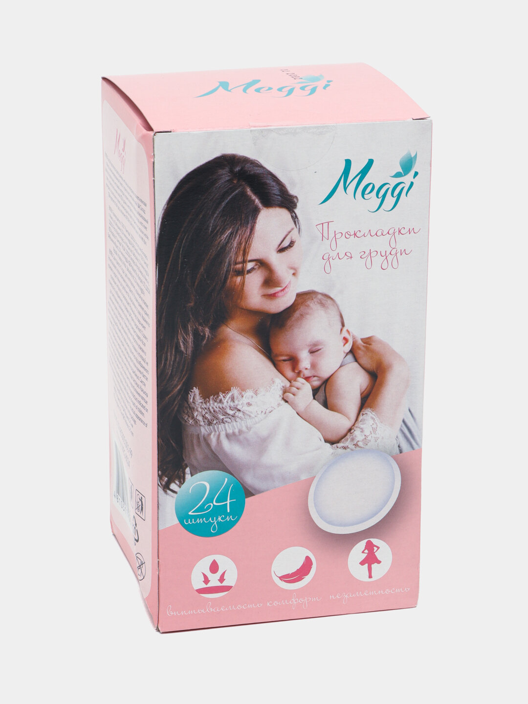 Для Груди - Прокладки для груди, для кормящих мам , "Meggi" , 24шт