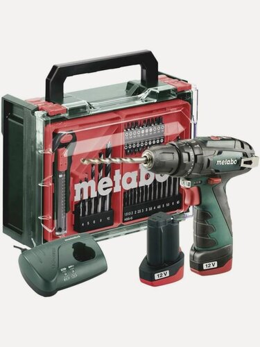 Изображение товара Дрель-шуруповерт METABO PowerMaxx SB Basic, 2Ач, с двумя аккумуляторами [600385710]