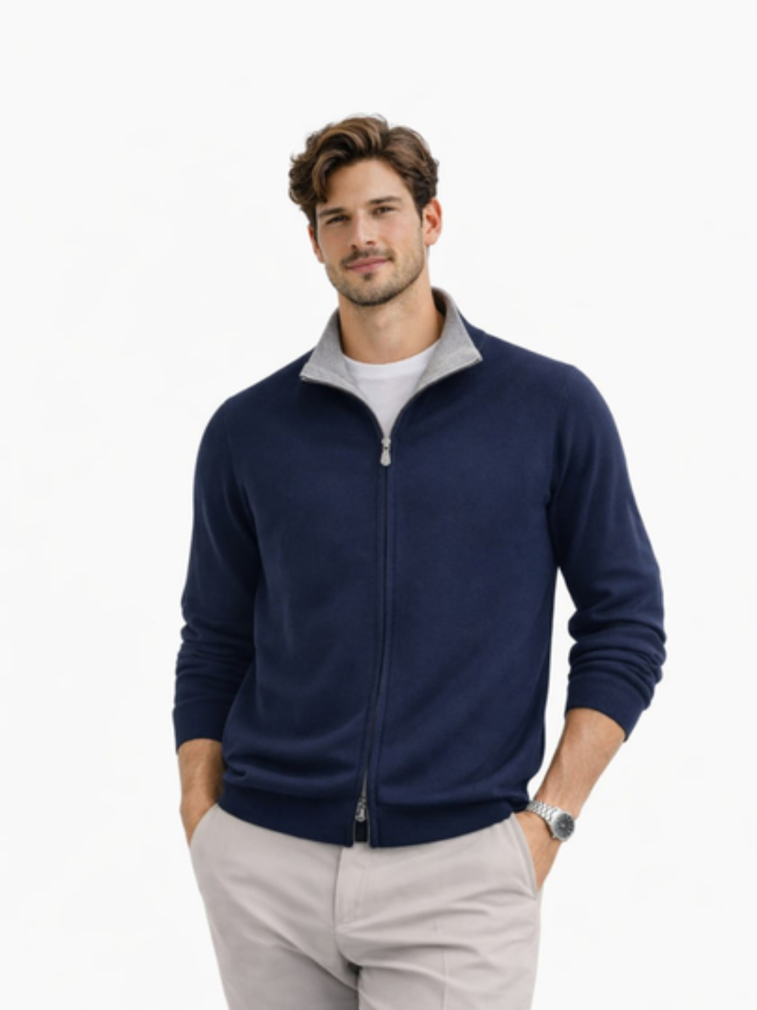 Кардиган  1, размер M, синий — фото 1