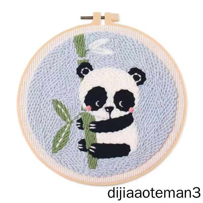20x20cm,(Включая рамку, модернизированная версия штемпельной ручки)Набор для ковровой вышивки, Милые животные, новогодние подарки.