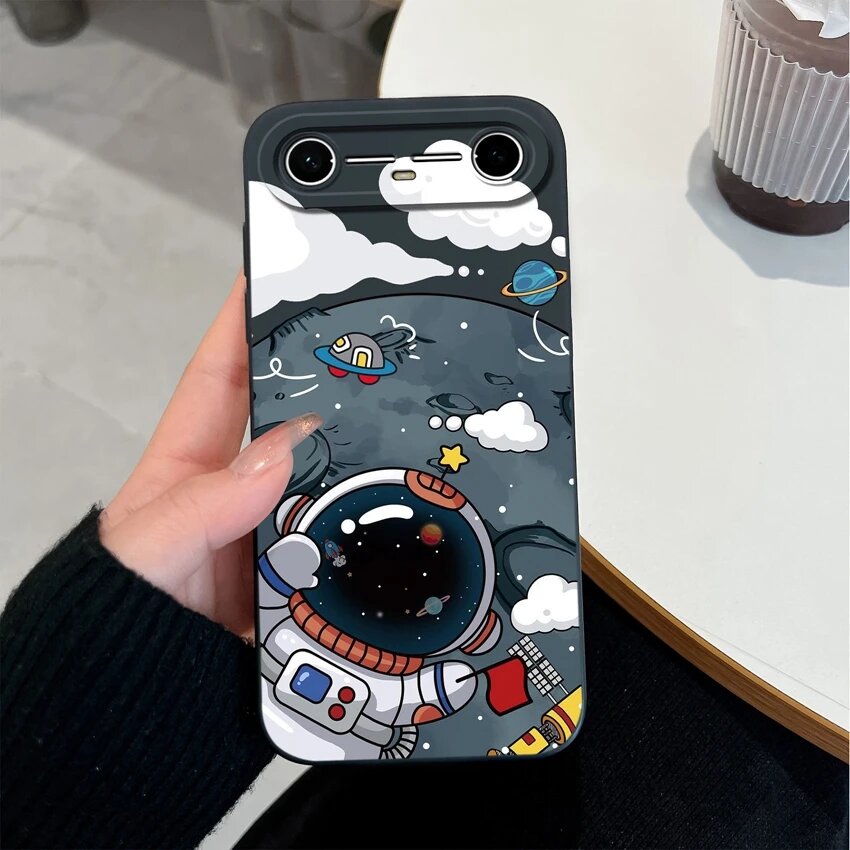 Чехол Tecno Spark Slim, космос, силикон, TYB73