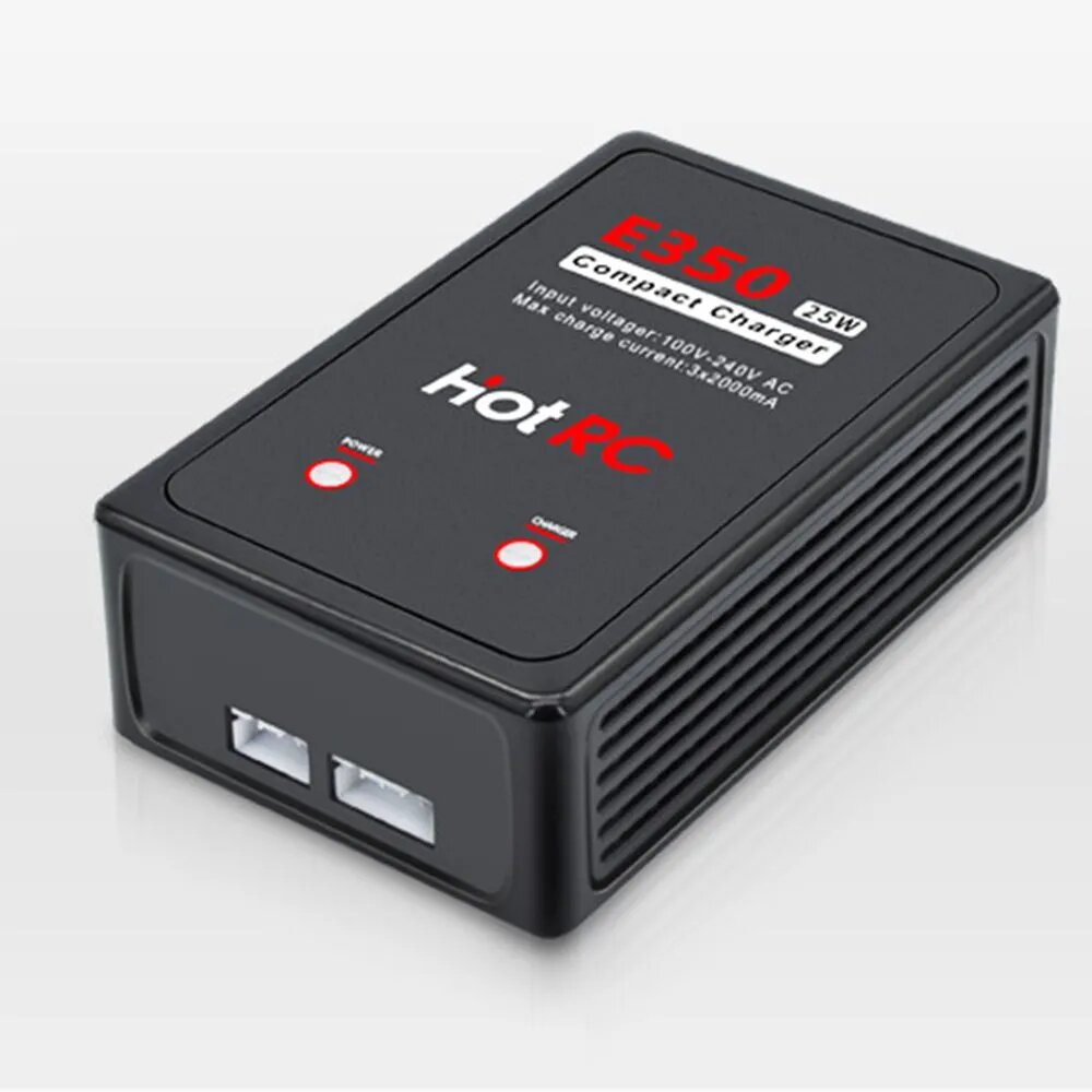 Зарядное устройство HOTRC E350 Pro LiPo 2-3S Компактное зарядное устройство для радиоуправляемых моделей. Красный