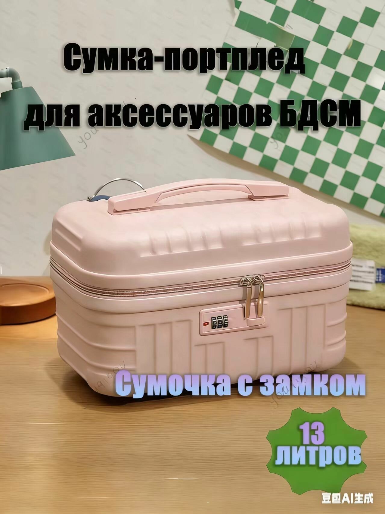 Сумка , 17х19х29 см, розовый — фото 1