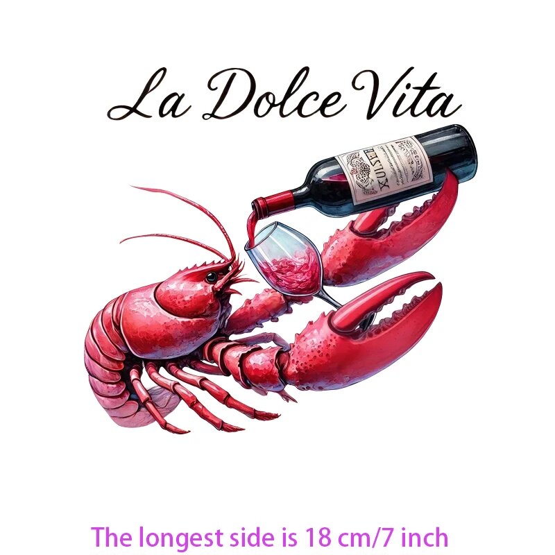 Наклейка на одежду "La Dolce Vita", Красный, TY123-2