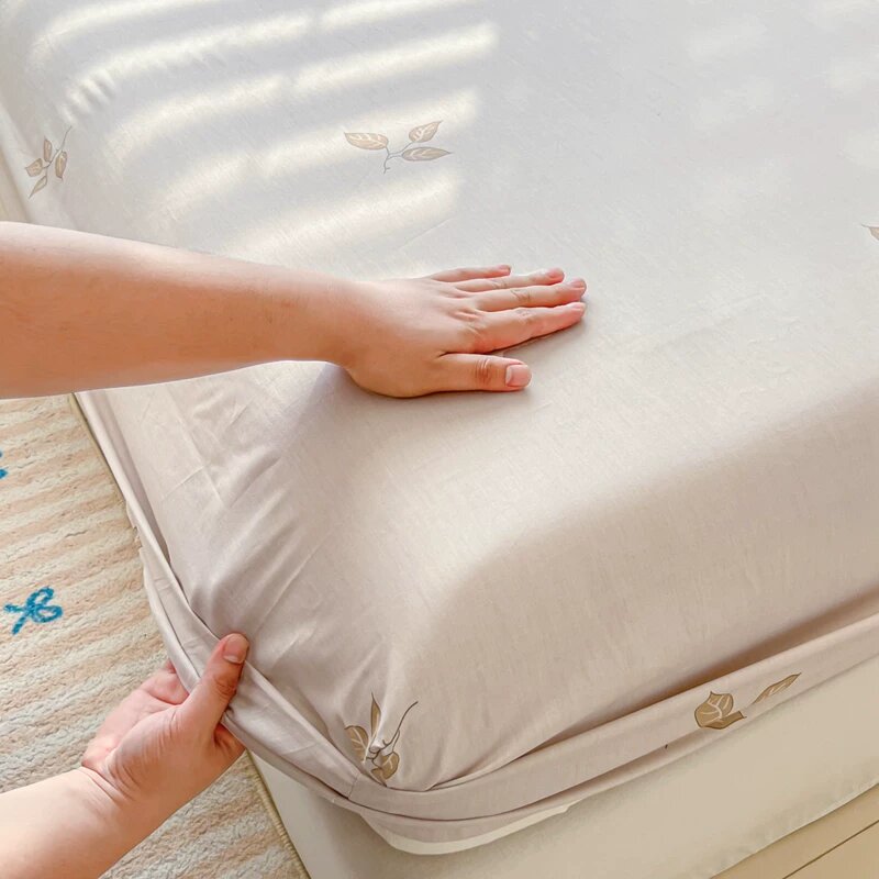 Наматрасник MUJI из 100% хлопка, цельный, для односпальной кровати, новая модель 2025 года, подходит для всех сезонов.
