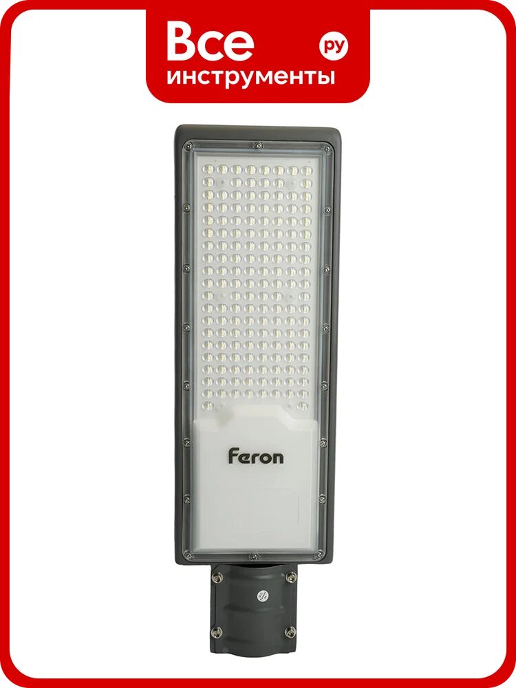 Светодиодный уличный консольный светильник FERON sp3036 150w 6400k 230v, серый, 48526