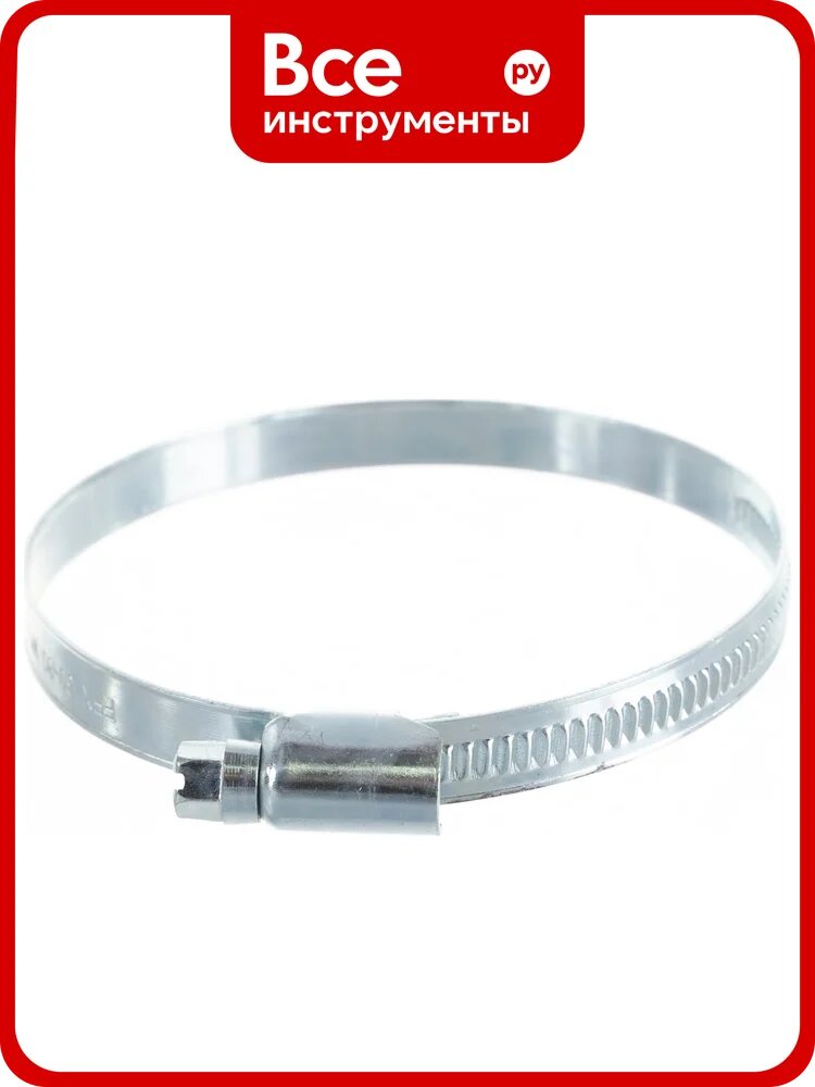 Хомут червячный Fortisflex PL-9/W1, сталь, оцинкованный, 60-80мм, 20шт