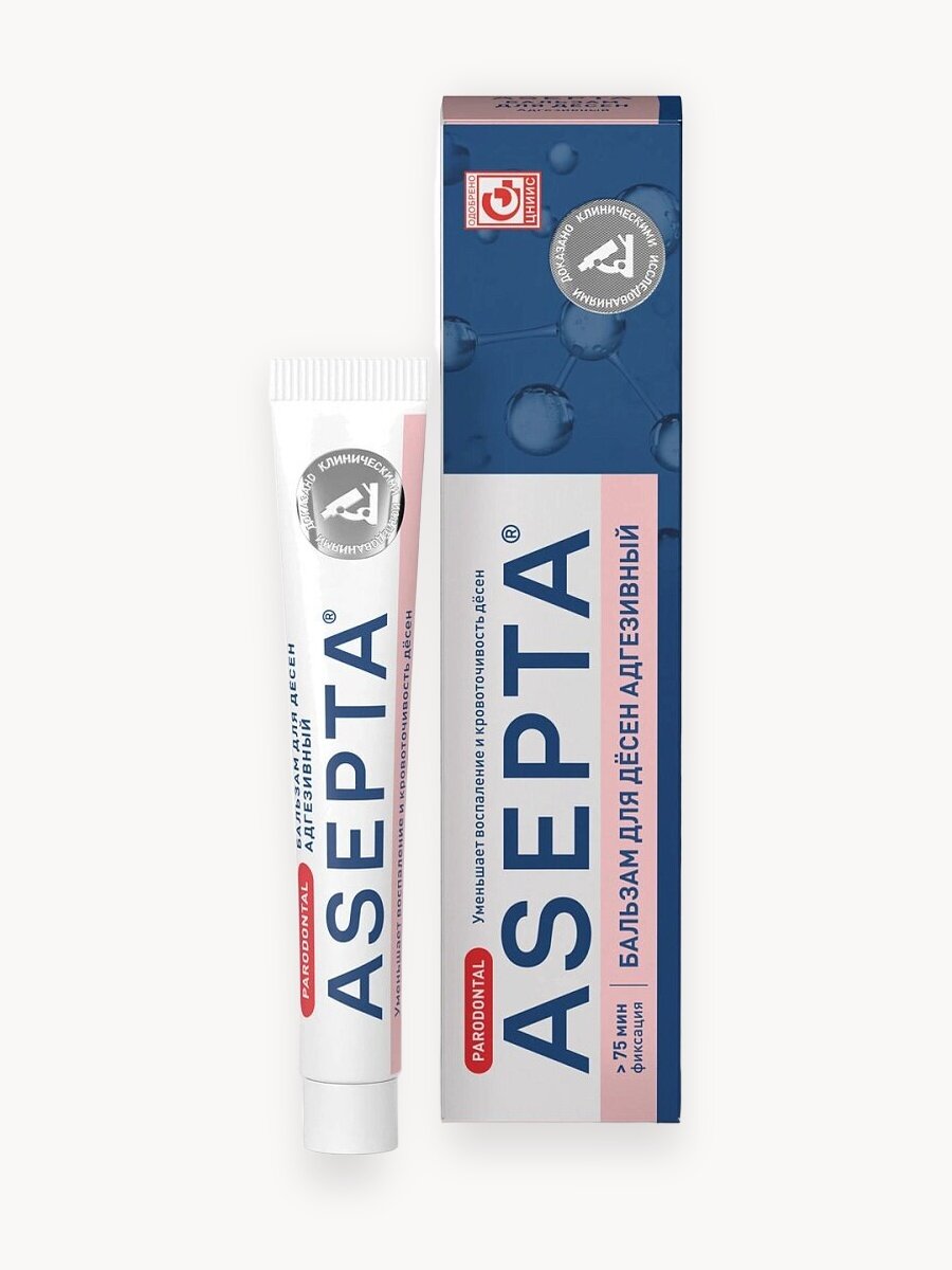 Бальзам для десен адгезивный Асепта Parodontal, хлоргексидин 0,1% 10 гр