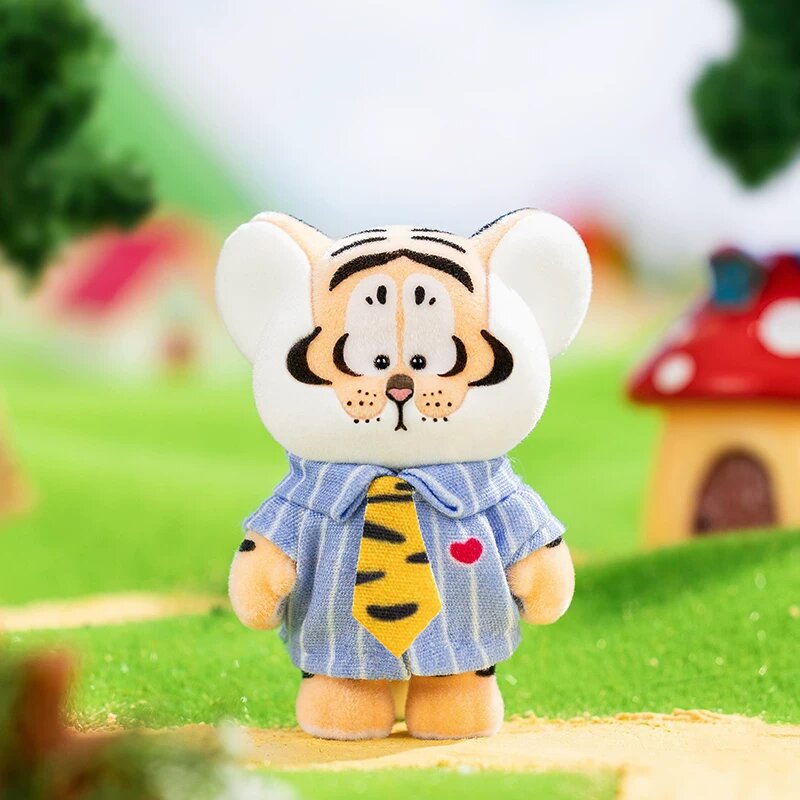 Серия игрушек Fuzzy Bean Tiger Forest Neighbor Фигурка - Маленький Желтый Волос, открытая коробка, не вскрытый пакет,