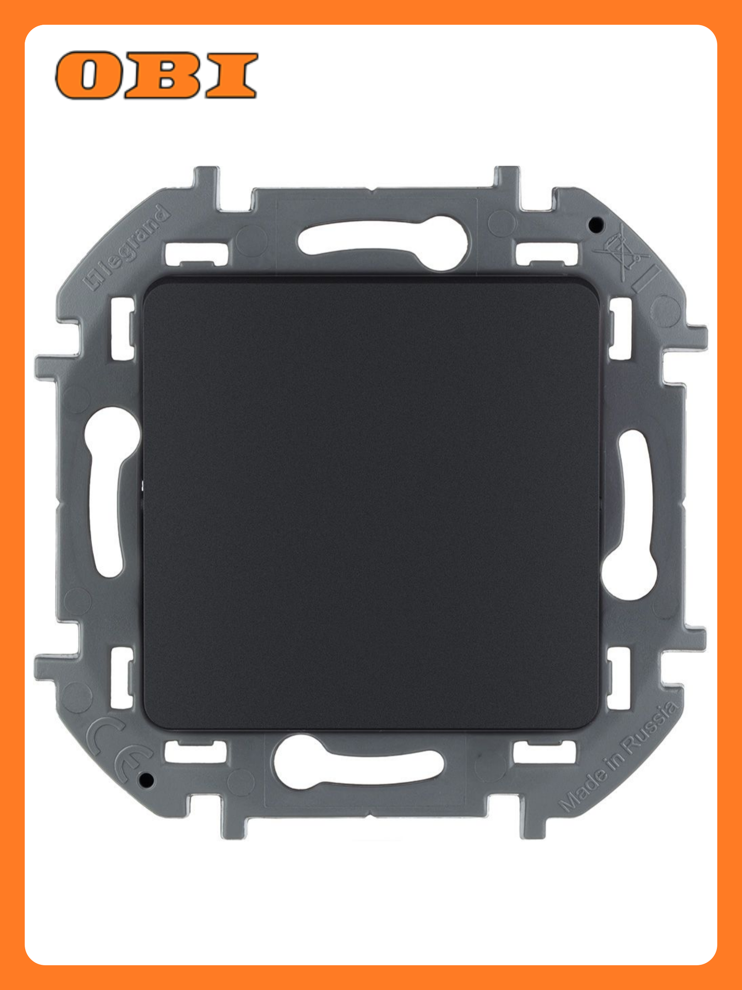 Выключатель одноклавишный LEGRAND INSPIRIA Антрацит