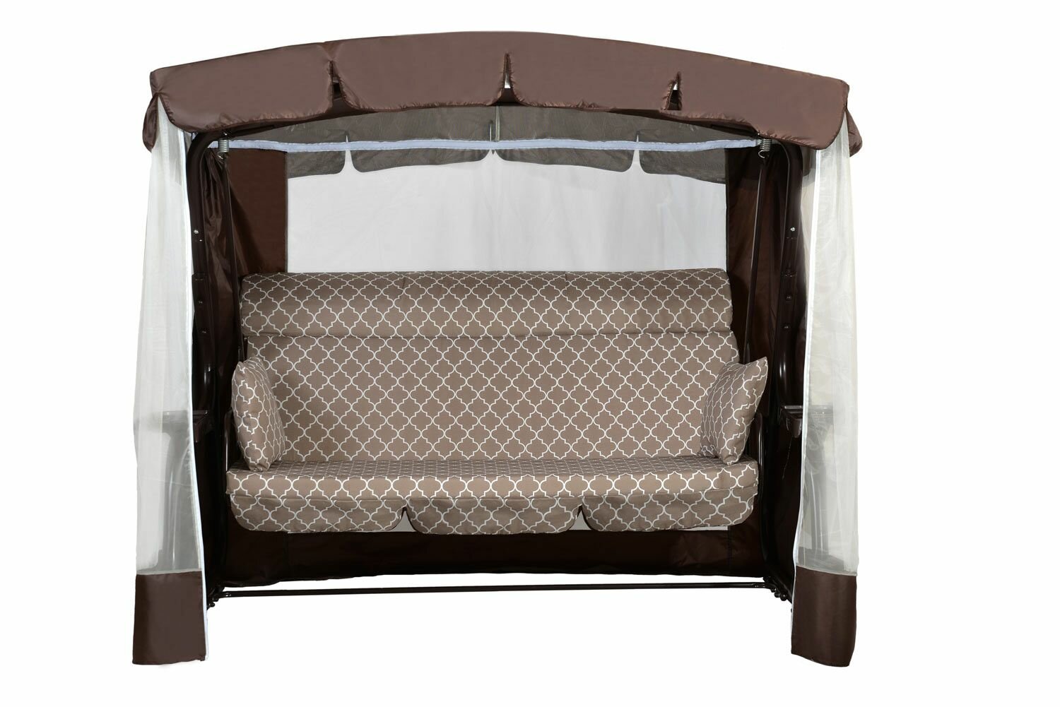 Садовые качели ольса турин премиум с1483 3-х местные с тентом и москитной сеткой 244х144х181 см.