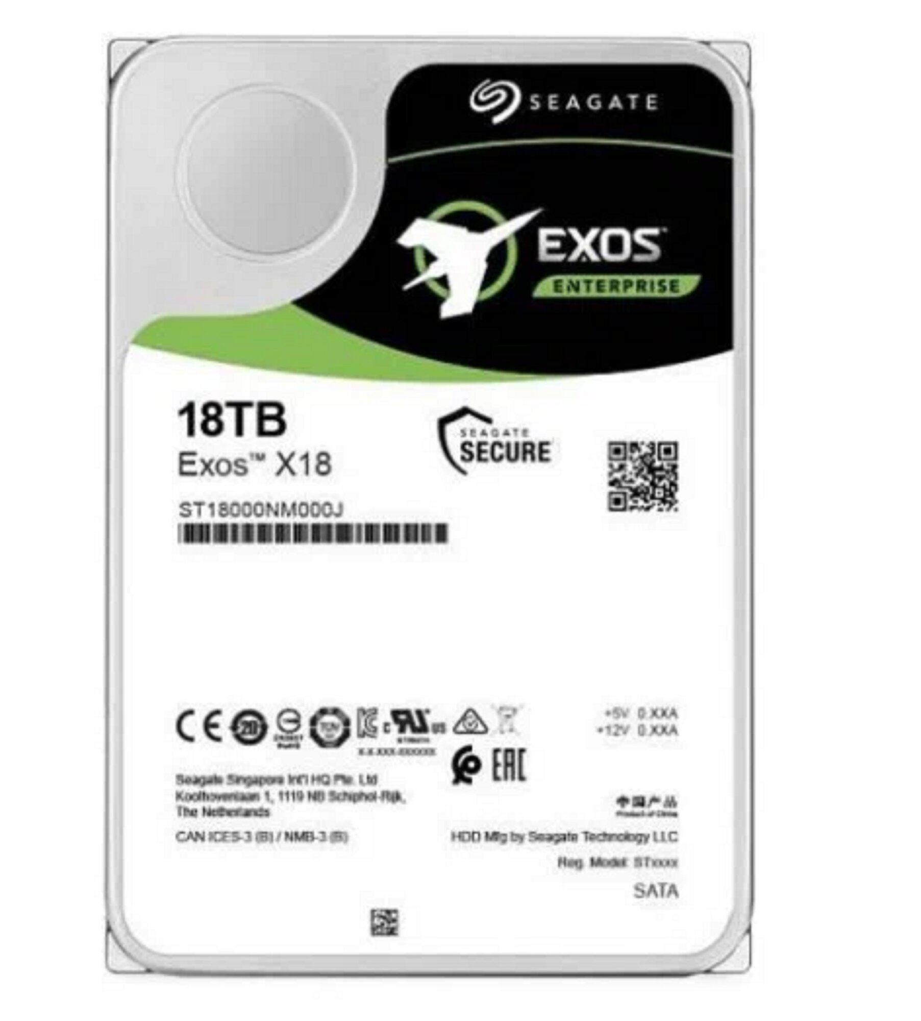 Жесткий диск SeagateST18000NM000J 18ТБ, 3.5", SATA, 7200 об/мин