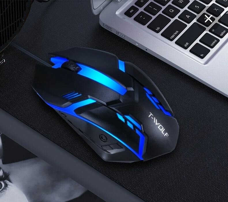 Игровая мышь T-WOLF V1, с подсветкой, проводная, для CS2/CS1.6/Dota2/Dota1/PUBG — фото 1
