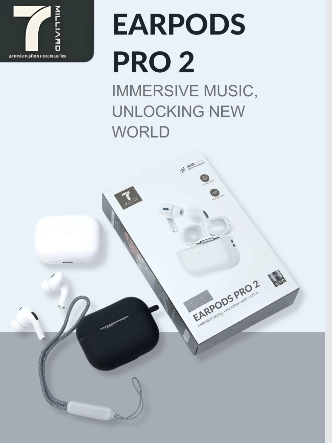 Беспроводные наушники Bluetooth 5.3 с ANC и HD звуком для iOS и Android устройств