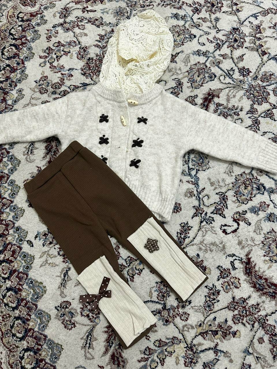 Комплект одежды , размер 80-140, бежевый — фото 1