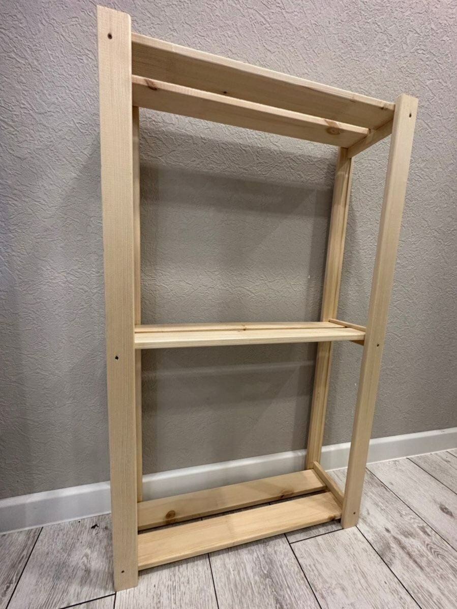 Стеллаж деревянный для рассады и цветов на подоконник 1000*600*190мм; 3 полки Согуд