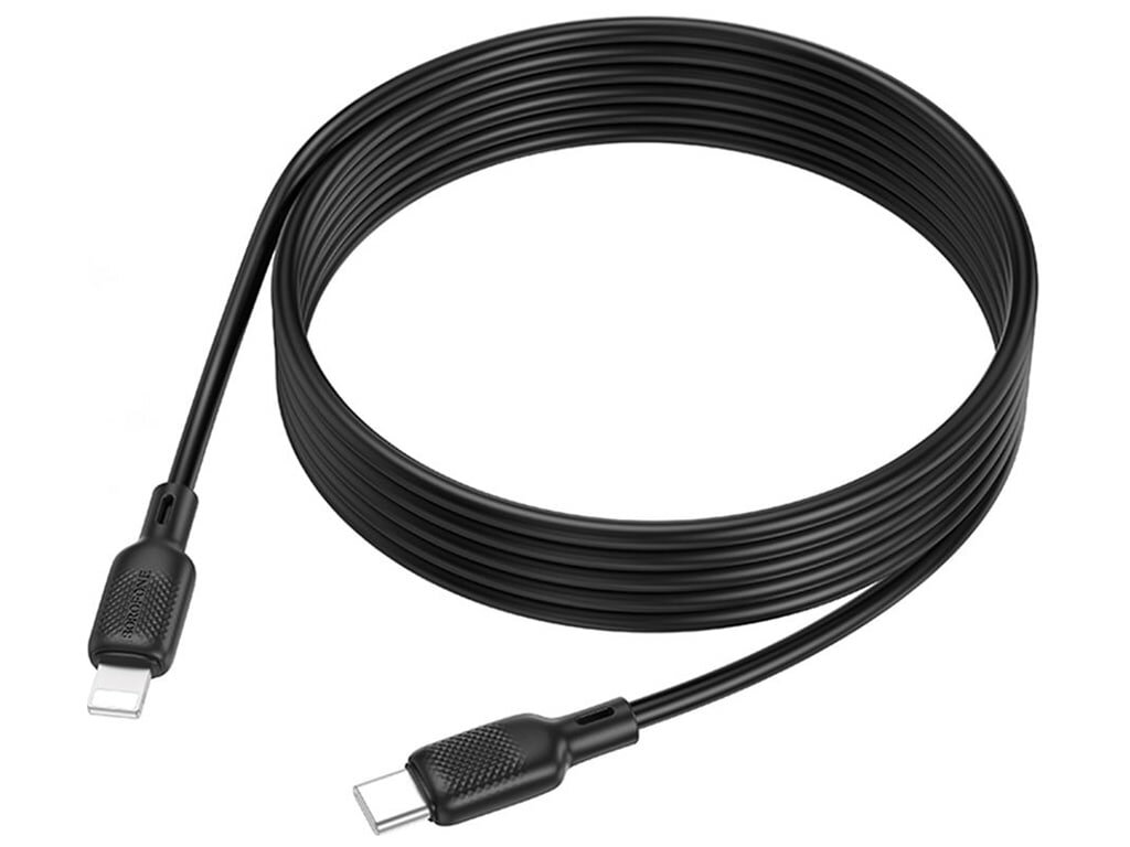 Кабель USB Borofone BX113 Silicone Type-C to Lightning PD27W 2м Цвет Черный — фото 1