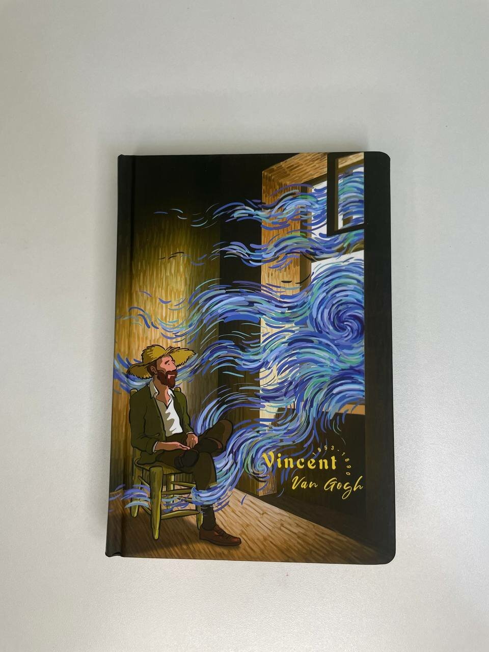 Пустой блокнот с ежедневным расписанием Ван Гога. Дневник в линейку.