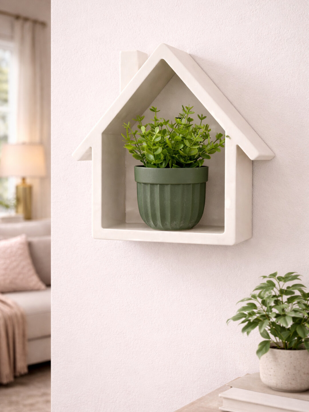 Искусственный цветок с фигурой для интерьера — фото 1