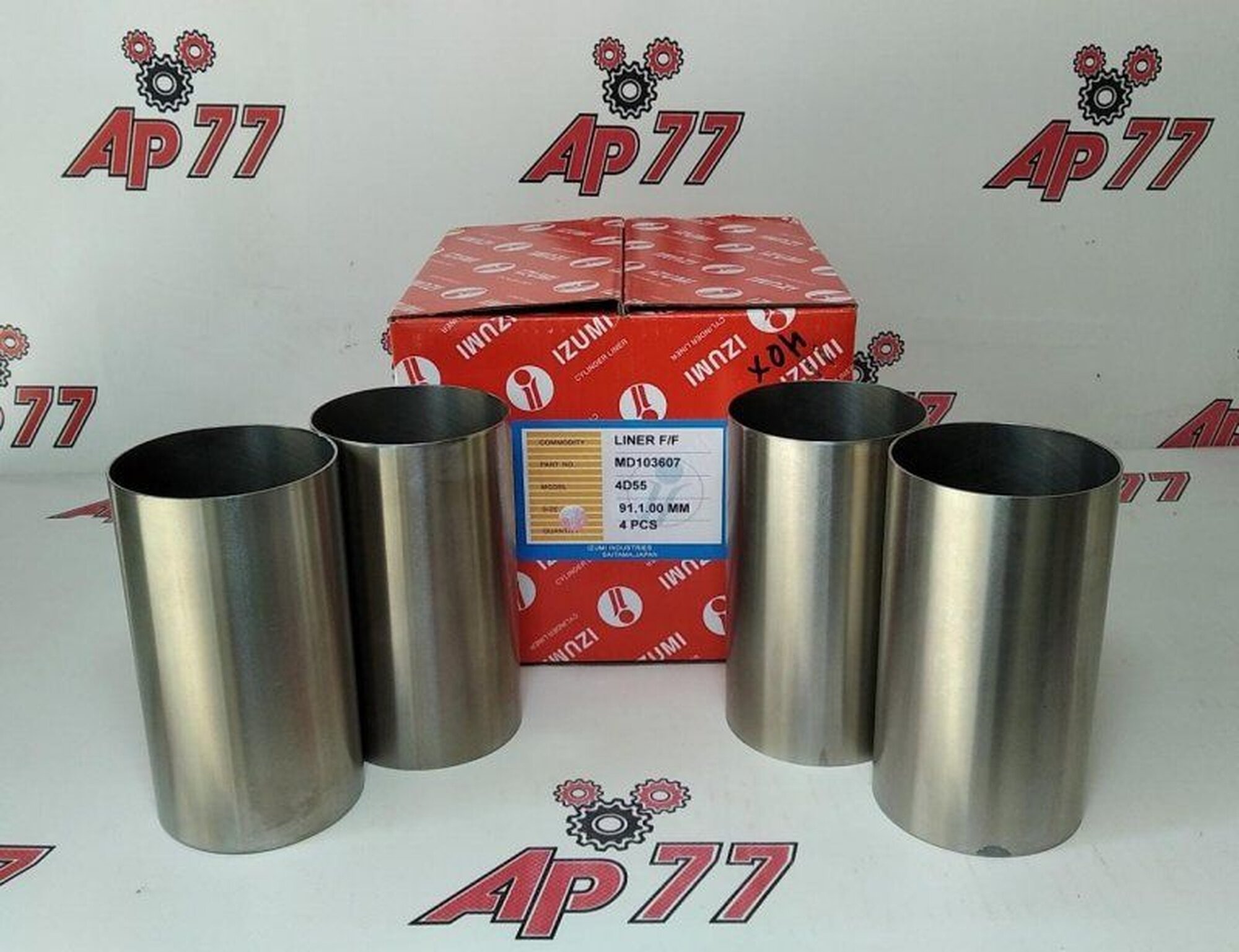 Гильзы Mitsubishi 4D55, хонингованные, комплект IZUMI MD103607