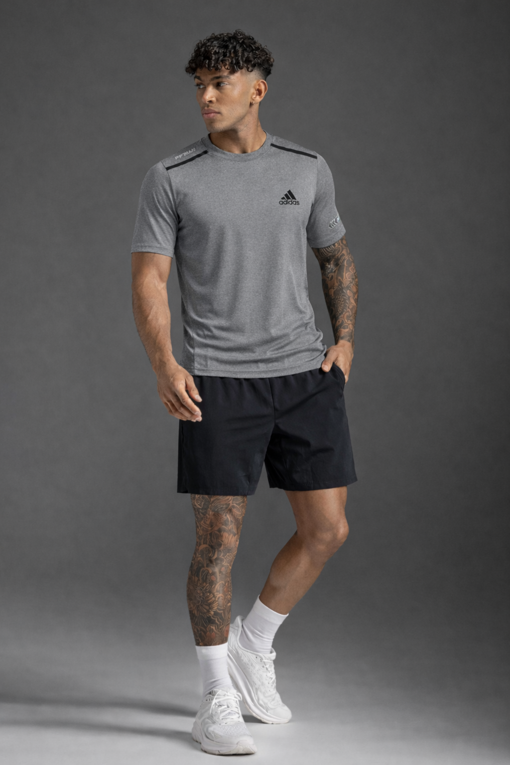 Футболка спортивная adidas, 1 шт., размер s, gray — фото 1