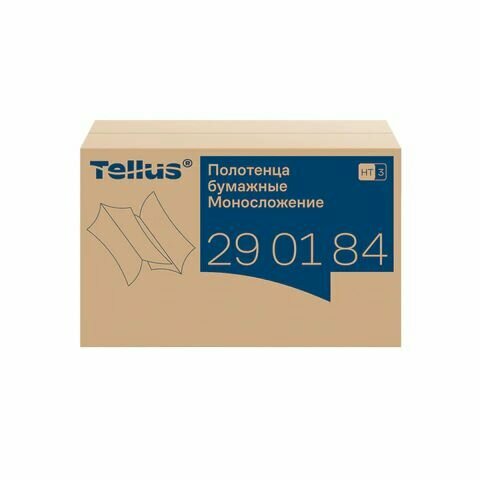 Полотенца бумажные 200 шт, Tellus/TORK (H3) ADVANCED, комплект 20 пачек, 2-слойные, белые, 23х23 см, V-сложение, 290184