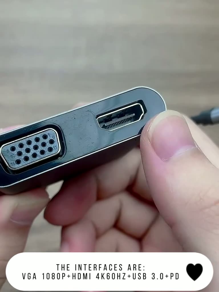 Адаптер USB Type-C 4в1 HDMI 4K VGA PD USB-C для ноутбука и телефона — фото 1
